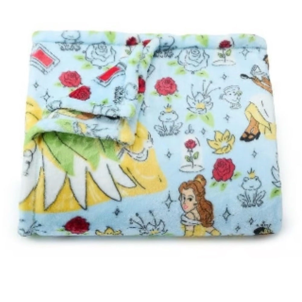 DISNEY PRINCESS BELLE & TIANA PLUSH THROW BLANKET THE BIG ONE (5FT X 6FT)